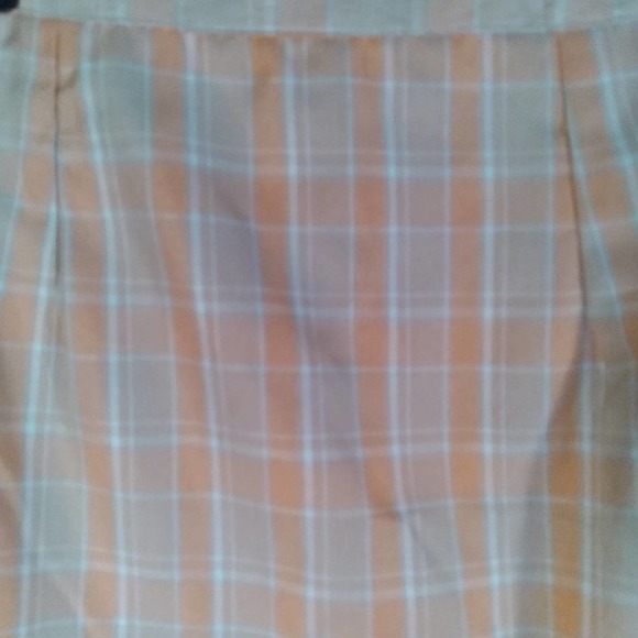 Heartbreak Coral Plaid Check Mini Skirt Size Medium - Picture 4 of 11